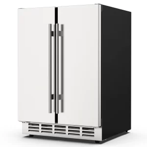 24 Inch Outdoor Wine and Beverage Refrigerator Dual Zone Wine Fridge Under Counter Wine Cooler Beer Fridge Built-In Freestanding