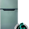 7.0 Cu.Ft. Mid-Size Refrigerator, Frost-Free Apartment Fridge with Top Freezer, E-Star Rated, 7, Black Stainless Look