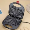 750W Mini Sandwich Machine Breakfast Maker Non-stick Coated Grill Waffle Iron Set Double Sided Heating Sandwich Toaster Kitchen