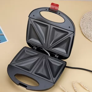 750W Mini Sandwich Machine Breakfast Maker Non-stick Coated Grill Waffle Iron Set Double Sided Heating Sandwich Toaster Kitchen
