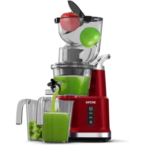 Cold Press Juicer Machine Whole Slow Masticating Juicer, Juice Extractor Maker Squeezer for Fruits and Vegetables