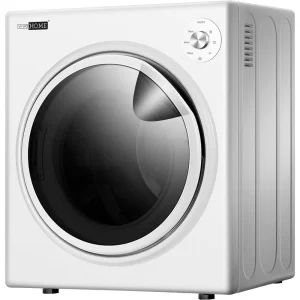 Electric Portable Clothes Dryer, Electric Compact Portable Clothes Laundry Dryer Machine for Apartment 3.5 cu.ft 13lbs, White
