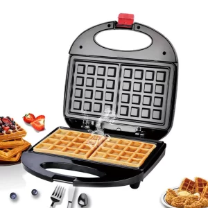 Electric Sandwich Toaster 750W Breakfast Machine Non-stick Coated Grill Waffle Iron Multifunction Bread Toaster Sandwich Maker