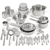 Mainstays Stainless Steel Cookware and Kitchen Combo Set, Pots and Pans Set