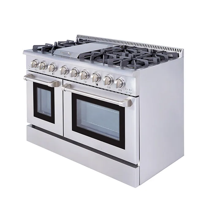 New In Stock Stainless Steel Appliances Multifunctional Cooking Grill Integrated 6 Hearth Natural Gas LP Stove