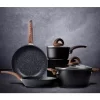 Nonstick Kitchen Cookware Set, Pots and Pans Set Healthy Induction Granite Cooking Set W/Frying Pans, Saucepans, Casserole