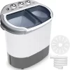 Pyle Compact Home Washer & Dryer, 2 in 1 Portable Mini Washing Machine,Translucent Tub Container Window,Major Appliances