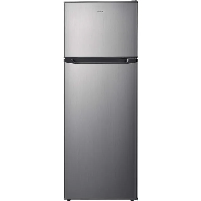 Refrigerator Dual Door Fridge, Adjustable Thermostat Control with Top Mount Freezer Compartment, 12.0 Cu.Ft