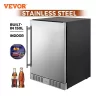 Refrigerator Built-in Under Counter 5.3 cu.ft. VEVOR 150L Stainless Steel Beverage Cooler for Restaurant Bar Cafe Cooling Drink