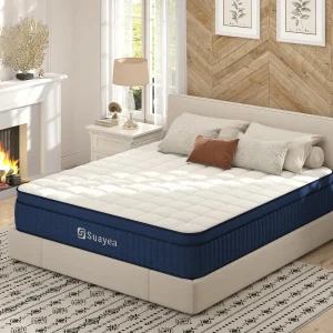 12" Mattress King Size, Ultimate Motion Isolation with Gel Memory Foam and Pocket Springs, Medium Firmness Mattress