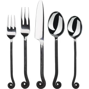 20-Piece Flatware Black Silverware Cutlery Kitchen Sets,Stainless Utensils Knife/Fork/Spoons,Dishwasher Safe Spoon Cutlery set