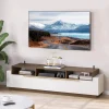 BELLEZE 70" TV Stand for TV up to 70", Modern Home Entertainment Center with Open Shelves and Drawers, Media Console Table