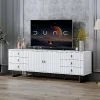 Chrangmay TV Stand for 50 Inch TV, Modern Living Room Entertainment Center with Storage Cabinets,TV Table, Media Console