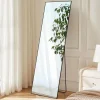Full Length Mirror 59"x16" Full Body Mirror Standing Hanging, Wall-Mounted Mirrorfor Living Room Bedroom Cloakroom,Black