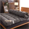Japanese Futon Mattress Floor Roll Up Folding Soft Toppers Comfortable Tatami Mat Sleeping Pad For Twin Full Queen King Size Bed