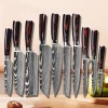 Kitchen Knife Set 1-10PCS Japanese Damascus Pattern Professional Chef Knife High Carbon Stainless Steel Cleaver Knives