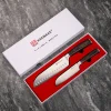 Professional 2PCS Santoku Knives Set Sharp Meat Vegetable Fruit Slicing Filleting Cut Utility Kitchen Knives Home Chef Helper