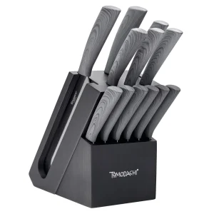 Raintree Ash - 13 Piece Knife Block Set with Wooden for Kitchen