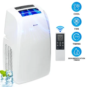 14000BTU Portable Mobile Air Conditioner 4 In 1 Refrigeration Dehumidifier Sleep Mode Timer Cooling Fan With Remote Control