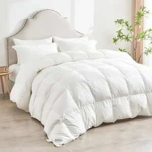 8 Corner Tabs 90 Bed Comforters 55oz Fill Weight Sleeping Bag Winter Double Duvet Sets Baffle Box Design Goose Down Comforter