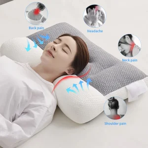Cervical Neck Pillow Ergonomic Pillow Protect Neck Spine Orthopedic for All Sleeping Positions Memory Slepping Contour Pillows