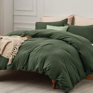 Duvet cover, 100% knitted cotton down duvet cover with zipper closure, super soft cotton comfortable down duvet cover