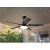 Mainstays 52" Indoor/Outdoor Oil Rubbed Bronze 5 Blade Reverse Airflow Ceiling Fan, 1 LED Light Bulb ceiling fans