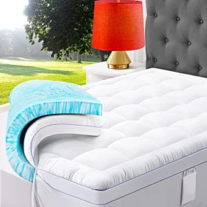 3 Inch Dual Layer Memory Foam Mattress Topper, 2 Inch Memory Foam Plus 1 Inch Down Alternative Pillowtop Mattress Pad (Queen)