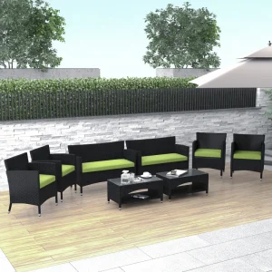 4 PCS/ 8 PCS Garden Patio Furniture Patio outdoor rattan furniture ( loveseat armchair coffie table for garden