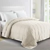 Blankets King Size - Soft Lightweight Down Blanket for All Seasons,Cozy Warm Luxury Bed Blanket with Satin Trim, Ivory(108"X90")