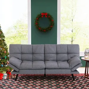 Convertible Futon Sofa Bed/Couch, Memory Foam Splitback Sofa,Small Euro Lounger Sofa for Compact Living Room Free Shipping