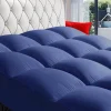 King Mattress Topper Cooling Plush Mattress Pad Cover 400TC Cotton Top Protector with 8-21 Inch Deep Pocket 3D Alternative Fill