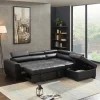 PU Leather Sofa Sectional Sofa Bed for Living Room Sleeper Sofa Set Modern L Shaped Comfortable Large Sofa Leisure Soft Couch