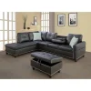 Sofa Living Room Sofas L-Shape 6 Seat Sectional Couch With Cupholder Console Part for Living Room Spacious Space Home Furniture