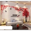 3D Tree Wall Stickers - Tree and Birds Wall Decals Family Couple Tree Stickers Murals Wall Decor for Living Room Bedroom