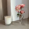 Clear Flower Vase Modern Photo Frame Flower Vase Simple Desktop Flower Arrangement Ornament Decorative for Home Room Office