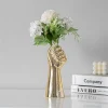 Nordic Style Ceramics Vase Modern Creative Hand Vase Flowers Arrangement Home Decor Office Desktop Vase Living Room Ornament