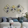 3Pcs Modern Ginkgo Metal 3D Wall Decoration Art Hanging Sculpture Home Garden Hanging Decor 164*70.5cm