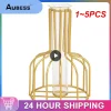 1~5PCS Nordic Iron Glass Flower Vase Hydroponic Plant Flower Vases Hallow Out Glass Test Tube Metal Plant Holder Modern for Home
